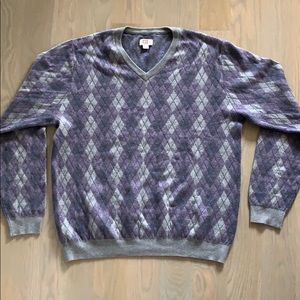 Purple/Grey Argyle Sweater